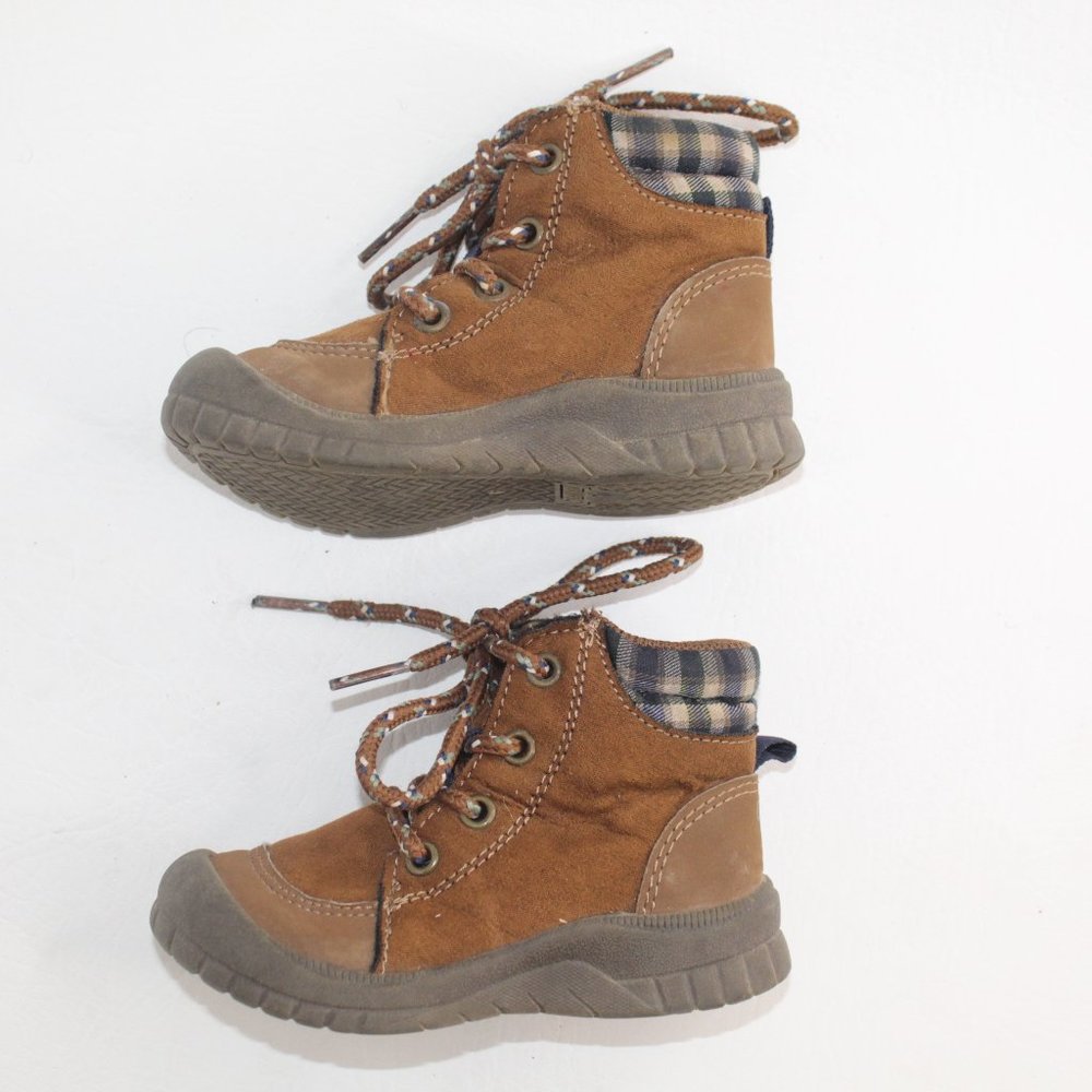 Osh Kosh B'gosh Benito Size 6 Baby Toddler Brown Leather Lace Up Boots #128 - Picture 8 of 11